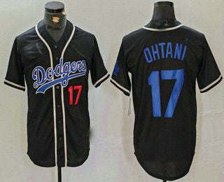LA.Dodgers #17 Shohei Ohtani Black Game Player Jersey Stitched Baseball Jerseys baseball jersey product view 1