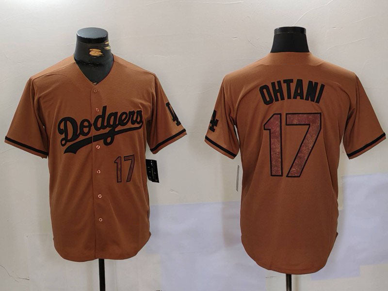 LA.Dodgers #17 Shohei Ohtani Player Jersey Olive Cool Base Limited Stitched Baseball Jerseys baseball jersey product view 1