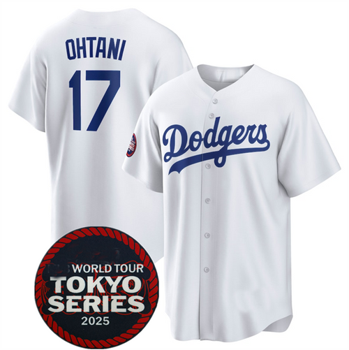 LA.Dodgers #17 Shohei Ohtani Player White 2025 World Tour Tokyo Series Home Stitched Baseball Jersey baseball jersey product view 1