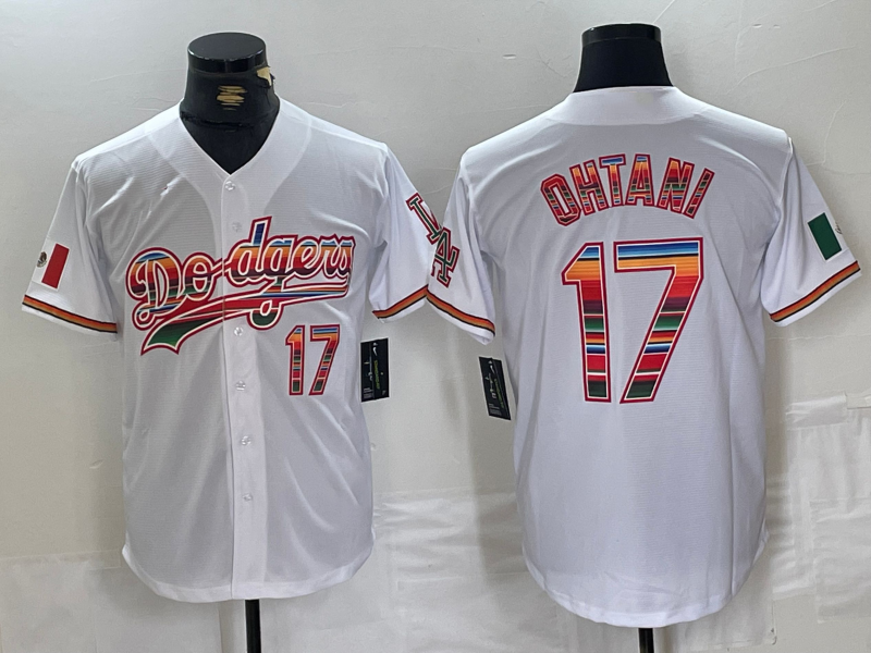 LA.Dodgers #17 Shohei Ohtani Player White Mexico Cool Base Stitched Baseball Jerseys baseball jersey product view 1