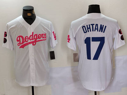LA.Dodgers #17 Shohei Ohtani White Player Game Stitched Baseball Jerseys baseball jersey product view 1