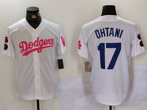 LA.Dodgers #17 Shohei Ohtani White Player Game Stitched Baseball Jerseys baseball jersey product view 1