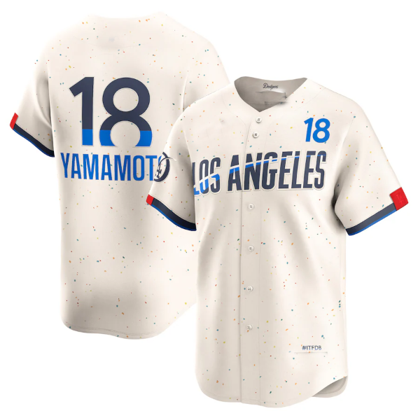LA.Dodgers #18 Yoshinobu Yamamoto Player Cream City Connect Limited Player Baseball Jerseys baseball jersey product view 1