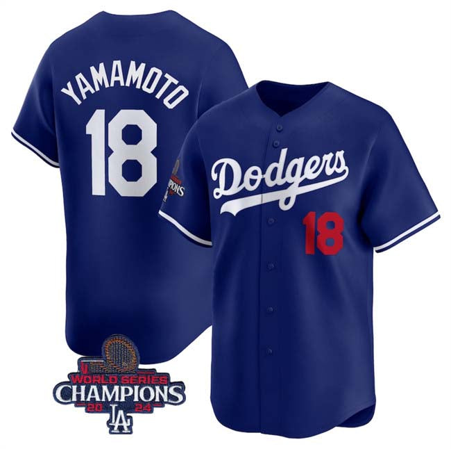 LA.Dodgers #18 Yoshinobu Yamamoto Royal Player Jersey Limited Stitched Baseball Jerseys baseball jersey product view 1