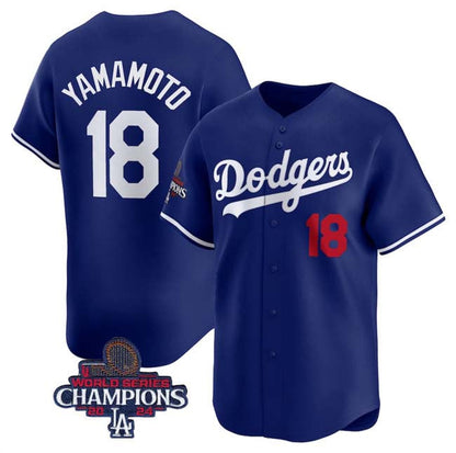LA.Dodgers #18 Yoshinobu Yamamoto Royal Player Jersey Limited Stitched Baseball Jerseys baseball jersey product view 1