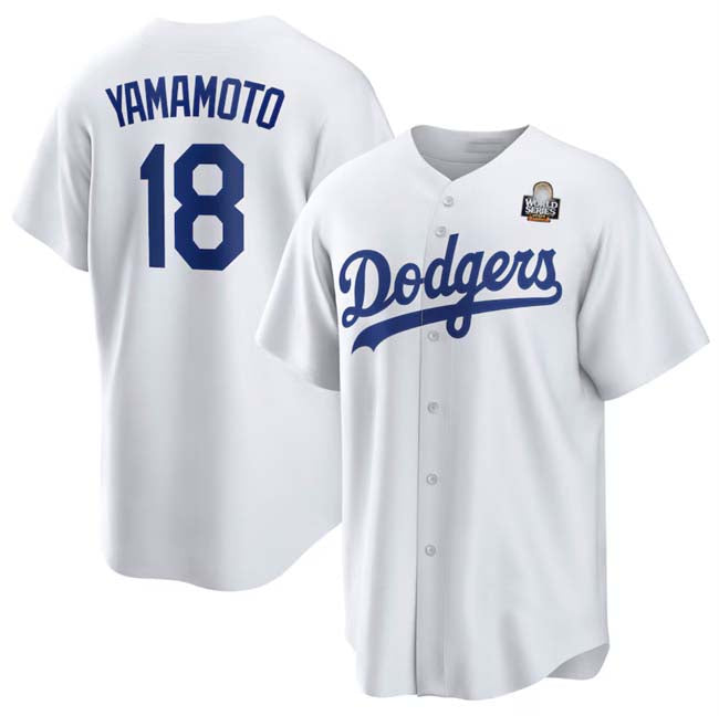 LA.Dodgers #18 Yoshinobu Yamamoto Player Jersey White Cool Base Stitched Baseball Jerseys baseball jersey product view 1