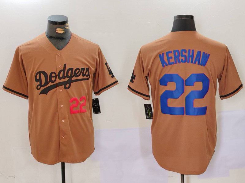 LA.Dodgers #22 Clayton Kershaw Olive Cool Base Limited Stitched Baseball Jerseys Player Jersey baseball jersey product view 1