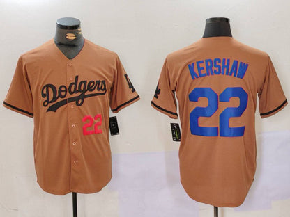 LA.Dodgers #22 Clayton Kershaw Olive Cool Base Limited Stitched Baseball Jerseys Player Jersey baseball jersey product view 1