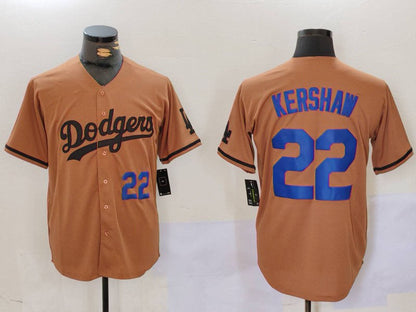 LA.Dodgers #22 Clayton Kershaw Player Jersey Olive Cool Base Limited Stitched Baseball Jerseys baseball jersey product view 1