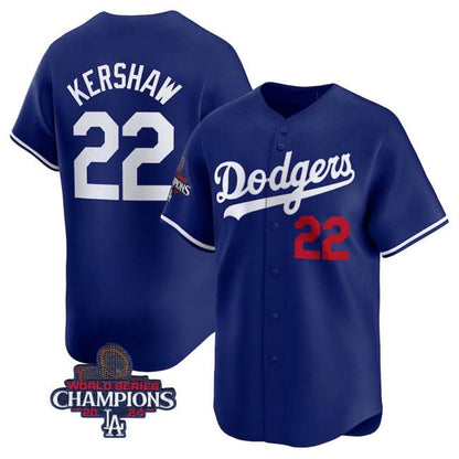LA.Dodgers #22 Clayton Kershaw Royal Limited Stitched Baseball Jerseys Player Jersey baseball jersey product view 1