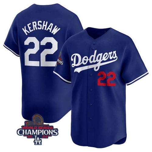 LA.Dodgers #22 Clayton Kershaw Royal Limited Stitched Baseball Jerseys Player Jersey baseball jersey product view 1
