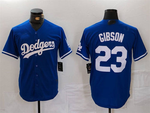 LA.Dodgers #23 Kirk Gibson Player Jersey Blue Cool Base Stitched Baseball Jerseys baseball jersey product view 1