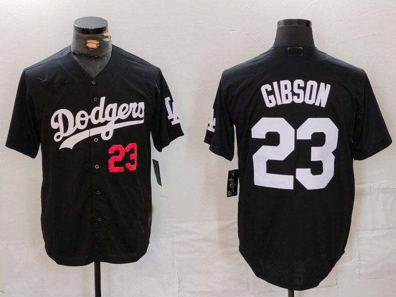 LA.Dodgers #23 Kirk Gibson Player Jersey Black Cool Base Stitched Baseball Jerseys baseball jersey product view 1