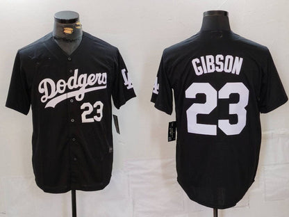 LA.Dodgers #23 Kirk Gibson Black Player Jersey Cool Base Stitched Baseball Jerseys baseball jersey product view 1