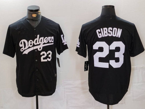 LA.Dodgers #23 Kirk Gibson Black Player Jersey Cool Base Stitched Baseball Jerseys baseball jersey product view 1