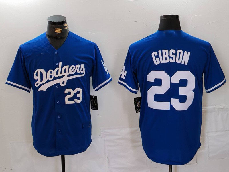 LA.Dodgers #23 Kirk Gibson Blue Player Game Jersey Cool Base Stitched Baseball Jerseys baseball jersey product view 1