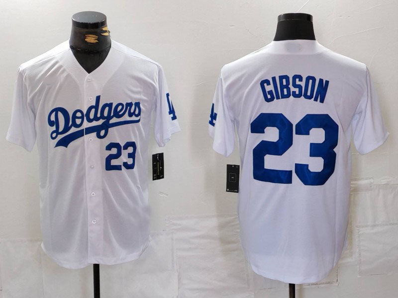 LA.Dodgers #23 Kirk Gibson White Player Jersey Cool Base Stitched Baseball Jerseys baseball jersey product view 1