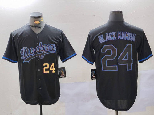 LA.Dodgers #24 Kobe Bryant Black Mamba Player Jersey Fashion Stitched Cool Base Baseball Jerseys baseball jersey product view 1
