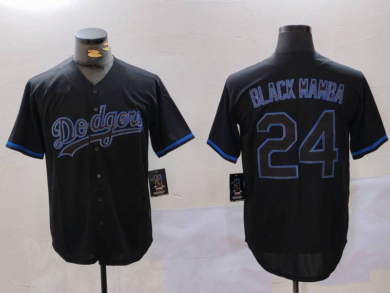 LA.Dodgers #24 Kobe Bryant Player Jersey Black Fashion Stitched Cool Base Baseball Jerseys baseball jersey product view 1