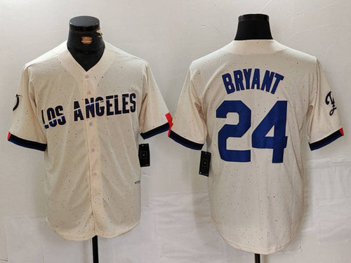 LA.Dodgers #24 Kobe Bryant Player Cream City Connect Limited Stitched Baseball Jerseys baseball jersey product view 1