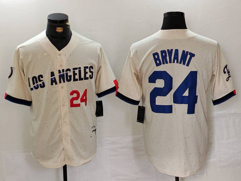 LA.Dodgers #24 Kobe Bryant Player Cream Limited Stitched Baseball Jerseys baseball jersey product view 1