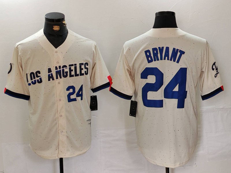 LA.Dodgers #24 Kobe Bryant Player Cream Limited Baseball Jerseys baseball jersey product view 1