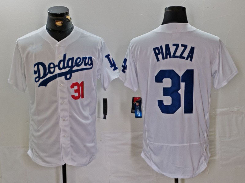 LA.Dodgers #31 Mike Piazza Player Game Jersey White Flex Base Stitched Baseball Jerseys baseball jersey product view 1