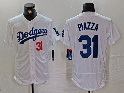 LA.Dodgers #31 Mike Piazza Player Game Jersey White Flex Base Stitched Baseball Jerseys baseball jersey product view 1