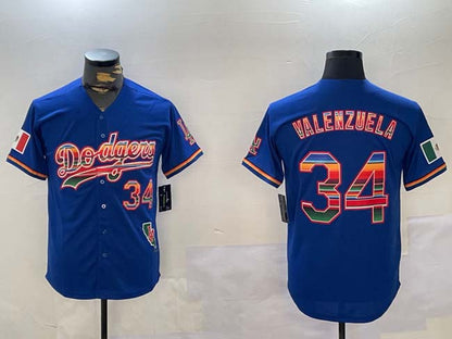 LA.Dodgers #34 Fernando Valenzuela Player Royal Cool Base Game Stitched Baseball Jerseys baseball jersey product view 1