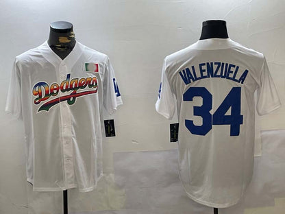 LA.Dodgers #34 Fernando Valenzuela Player white Authentic Collection Stitched Baseball Jerseys baseball jersey product view 1