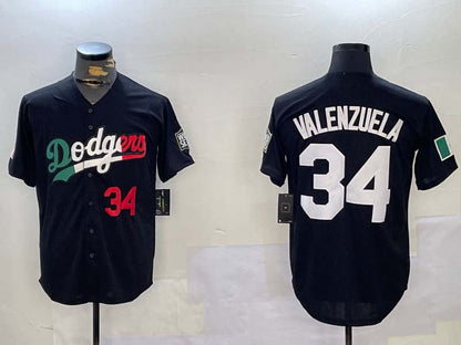 LA.Dodgers #34 Toro Valenzuela Black Cool Base Stitched Baseball Jerseys Player Game Jersey baseball jersey product view 1