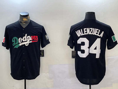 LA.Dodgers #34 Toro Valenzuela Black Cool Base Stitched Baseball Jerseys Game Player Jersey baseball jersey product view 1