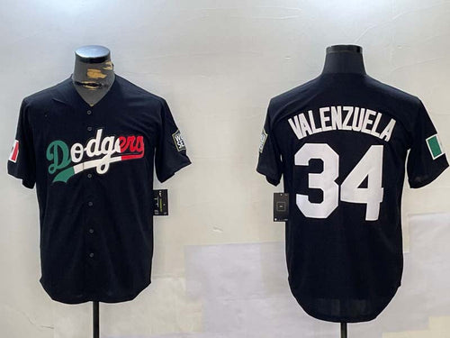 LA.Dodgers #34 Toro Valenzuela Black Cool Base Stitched Baseball Jerseys Game Player Jersey baseball jersey product view 1