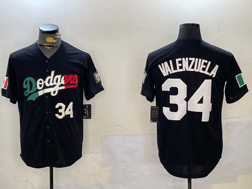 LA.Dodgers #34 Toro Valenzuela Black Cool Base Stitched Baseball Jerseys Player Jersey baseball jersey product view 1