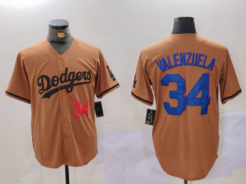 LA.Dodgers #34 Toro Valenzuela Player Jersey Olive Cool Base Limited Stitched Baseball Jerseys baseball jersey product view 1