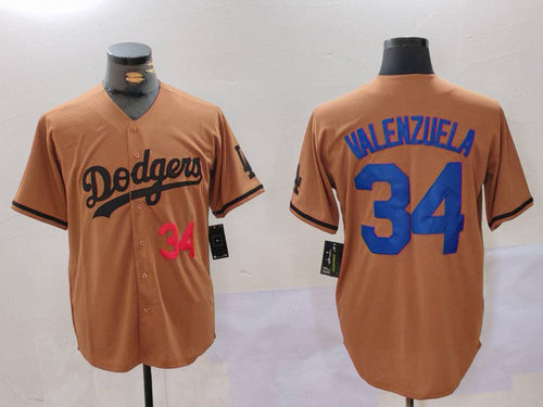 LA.Dodgers #34 Toro Valenzuela Player Jersey Olive Cool Base Limited Stitched Baseball Jerseys baseball jersey product view 1