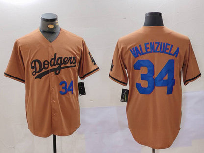 LA.Dodgers #34 Toro Valenzuela Olive Cool Base Limited Stitched Baseball Jerseys Player Jersey baseball jersey product view 1