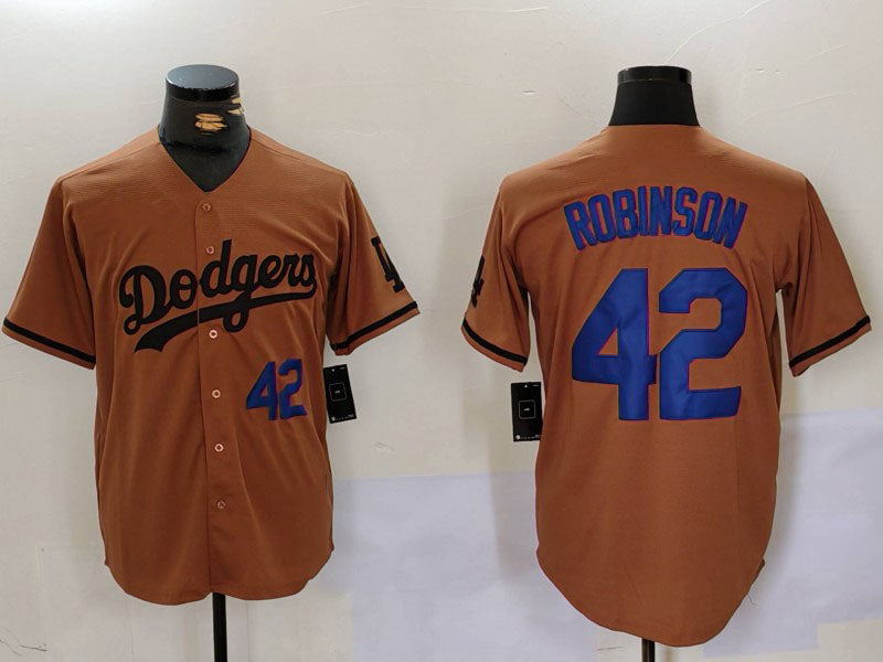 LA.Dodgers #42 Jackie Robinson Olive Cool Base Limited Stitched Baseball Jerseys Player Jersey baseball jersey product view 1