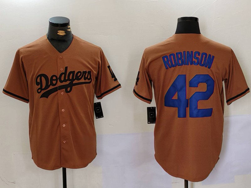 LA.Dodgers #42 Jackie Robinson Player Jersey Olive Cool Base Limited Stitched Baseball Jerseys baseball jersey product view 1