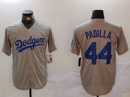 LA.Dodgers #44 Vicente Padilla Grey Player Game Jersey Cool Base Stitched Baseball Jerseys baseball jersey product view 1