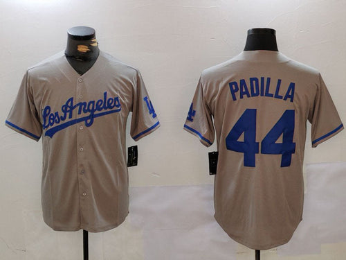 LA.Dodgers #44 Vicente Padilla Player Jersey Grey With los Cool Base Stitched Baseball Jerseys baseball jersey product view 1