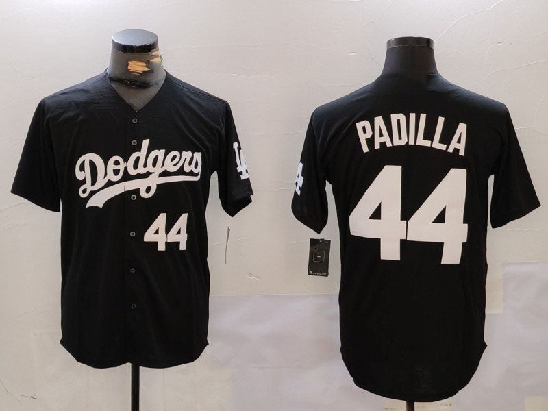 LA.Dodgers #44 Vicente Padilla Player Jersey Black Cool Base Stitched Baseball Jerseys baseball jersey product view 1