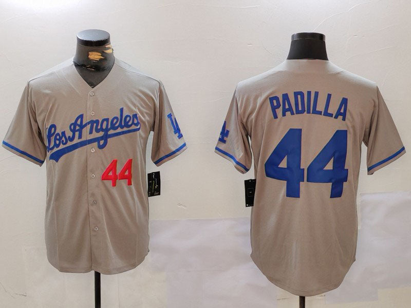 LA.Dodgers #44 Vicente Padilla Player Grey With los Cool Base Stitched Baseball Jerseys baseball jersey product view 1