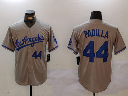 LA.Dodgers #44 Vicente Padilla Grey With los Cool Base Stitched Baseball Jerseys Player Jersey baseball jersey product view 1