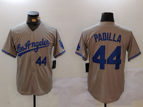 LA.Dodgers #44 Vicente Padilla Grey With los Cool Base Stitched Baseball Jerseys Player Jersey baseball jersey product view 1