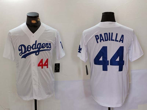 LA.Dodgers #44 Vicente Padilla Player White Jersey Cool Base Stitched Baseball Jerseys baseball jersey product view 1