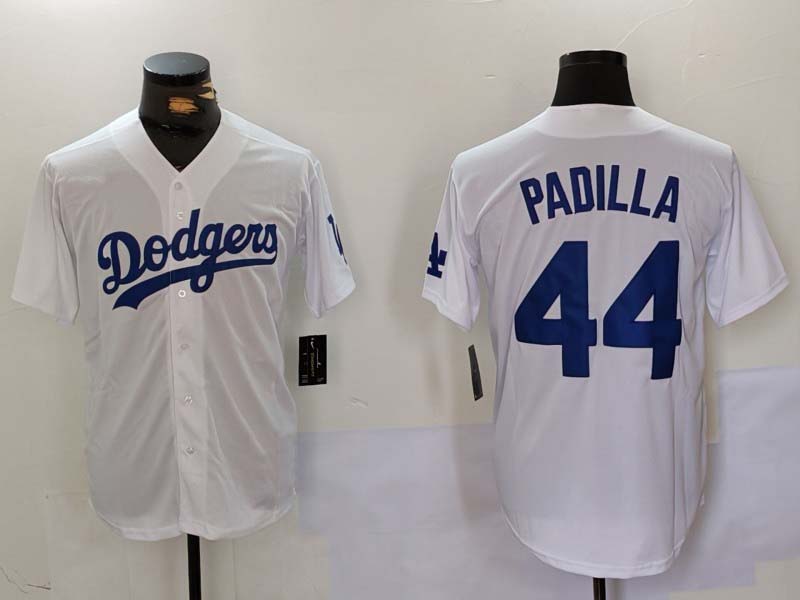 LA.Dodgers #44 Vicente Padilla Player White Cool Base Stitched Baseball Jerseys baseball jersey product view 1