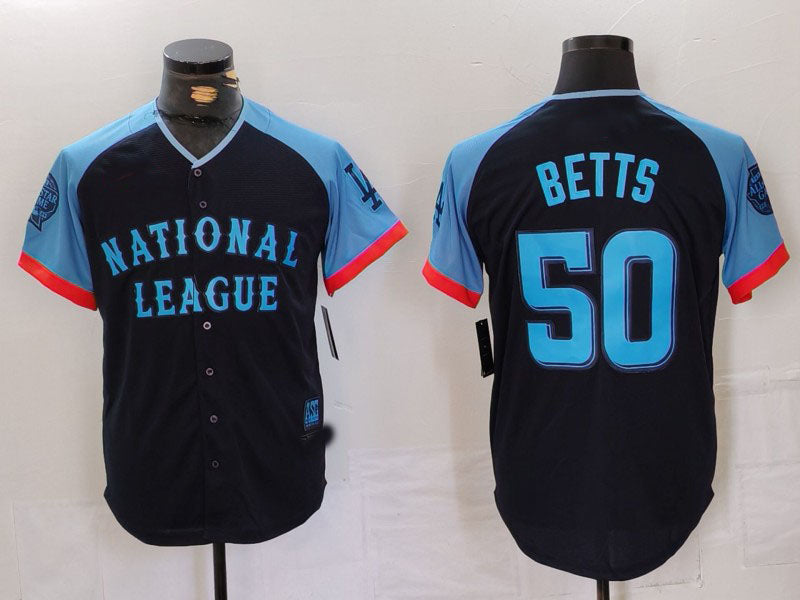 LA.Dodgers #50 Mookie Betts Navy All Star Limited Player Jersey Stitched Baseball Jerseys baseball jersey product view 1
