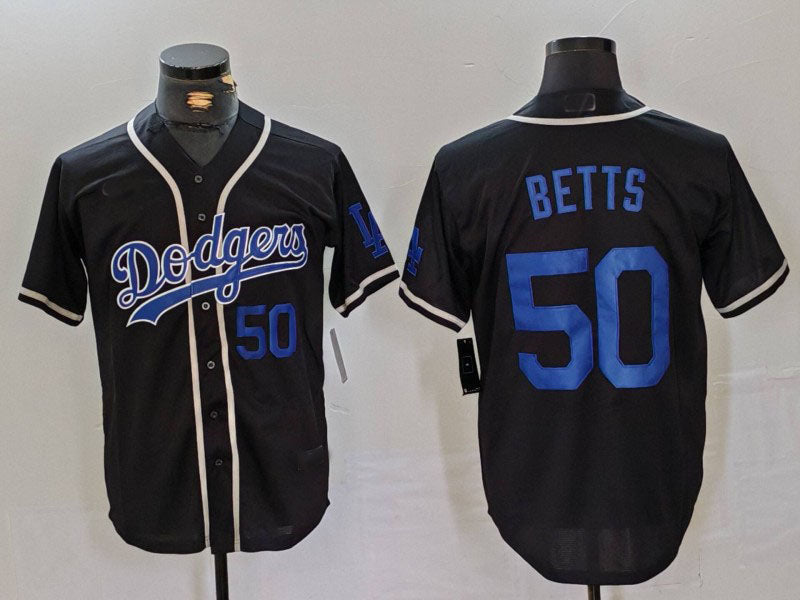 LA.Dodgers #50 Mookie Betts Player Black Cool Base With Patch Stitched Baseball Jerseys baseball jersey product view 1