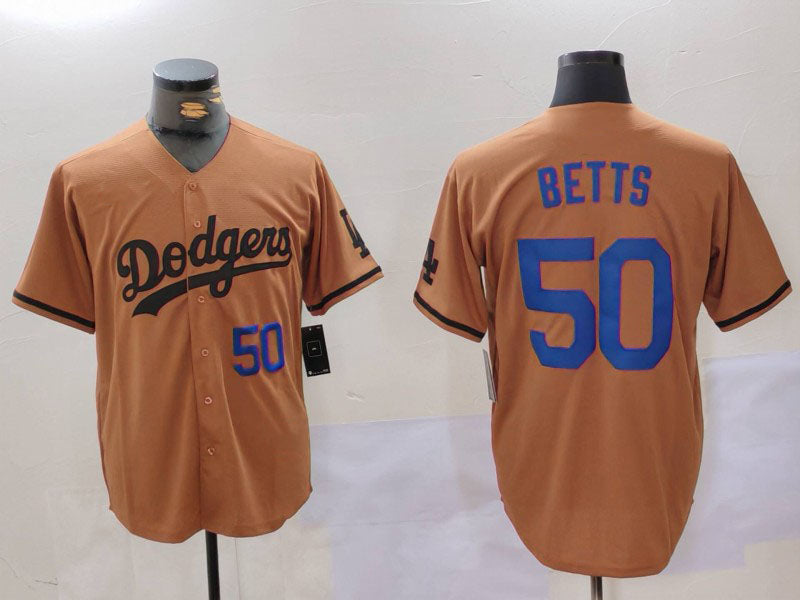 LA.Dodgers #50 Mookie Betts Player Jersey Olive Cool Base Limited Stitched Baseball Jerseys baseball jersey product view 1